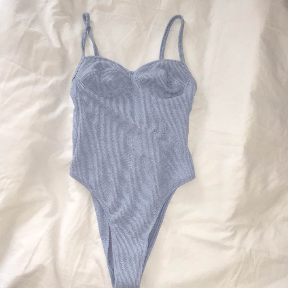 Light blue Motel Rocks bustier bodysuit